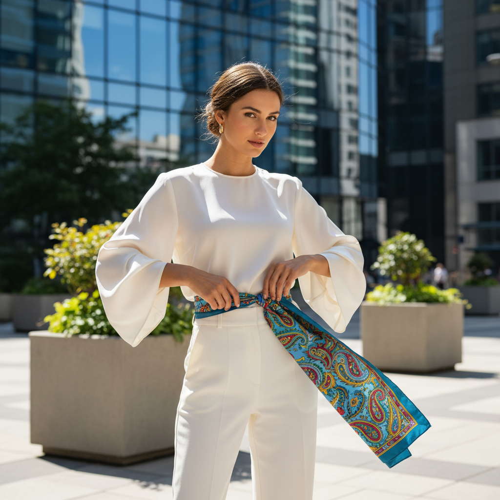 How to Wear a Scarf as a Belt