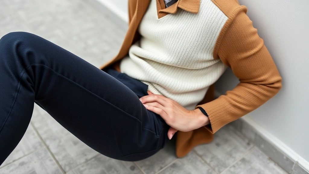 Well-dressed man in smart casual attire wearing dark fitted jeans, structured cream knit sweater, camel overshirt, and clean white leather sneakers, exemplifying elevated weekend casual masculine style