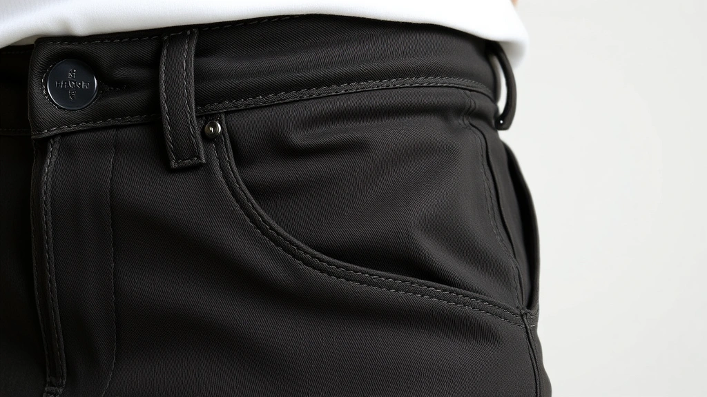 Close-up detail of Fashion Nova cargo pants pocket and waistband construction, showing quality stitching and fabric texture, neutral lighting, photorealistic quality, no logos visible