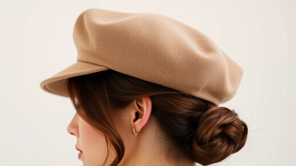 Closeup of classic pillbox hat on woman's head from side angle, soft natural lighting, elegant hairstyle visible, minimalist composition, no branding