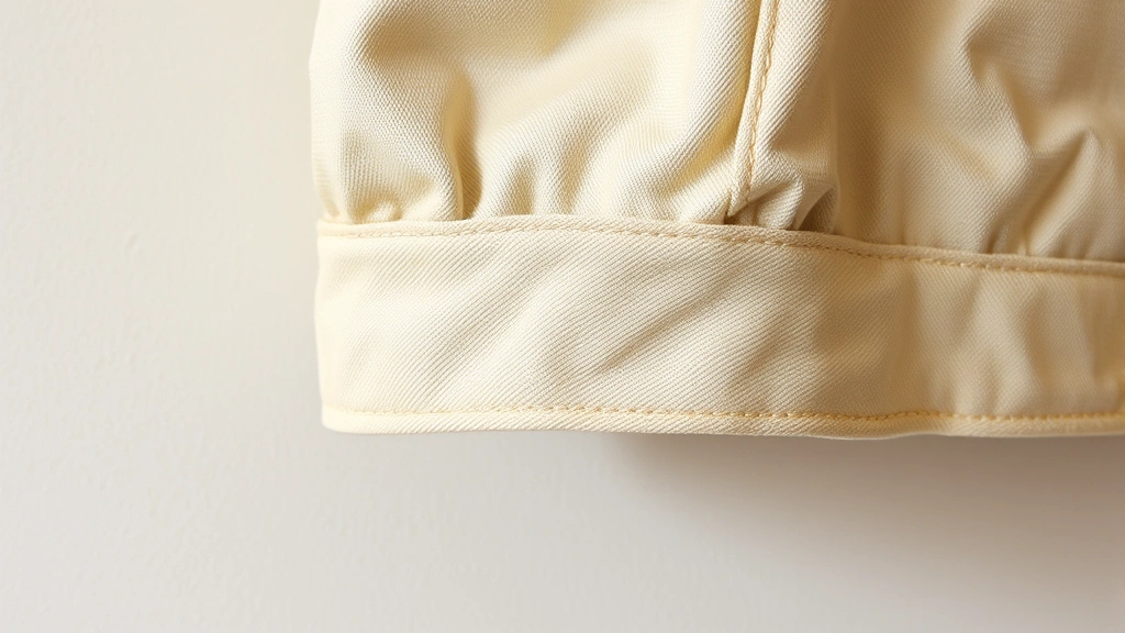 Close-up detail shot of vintage Chanel jacket showing hand-rolled hem, intricate seaming, and natural fabric texture against neutral background, emphasizing superior craftsmanship