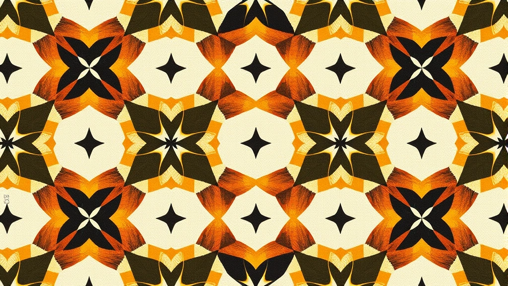 Fashion pattern swatch displaying repeated geometric motif created through clone stamp duplication, showing perfect alignment and professional color blocking across textile design