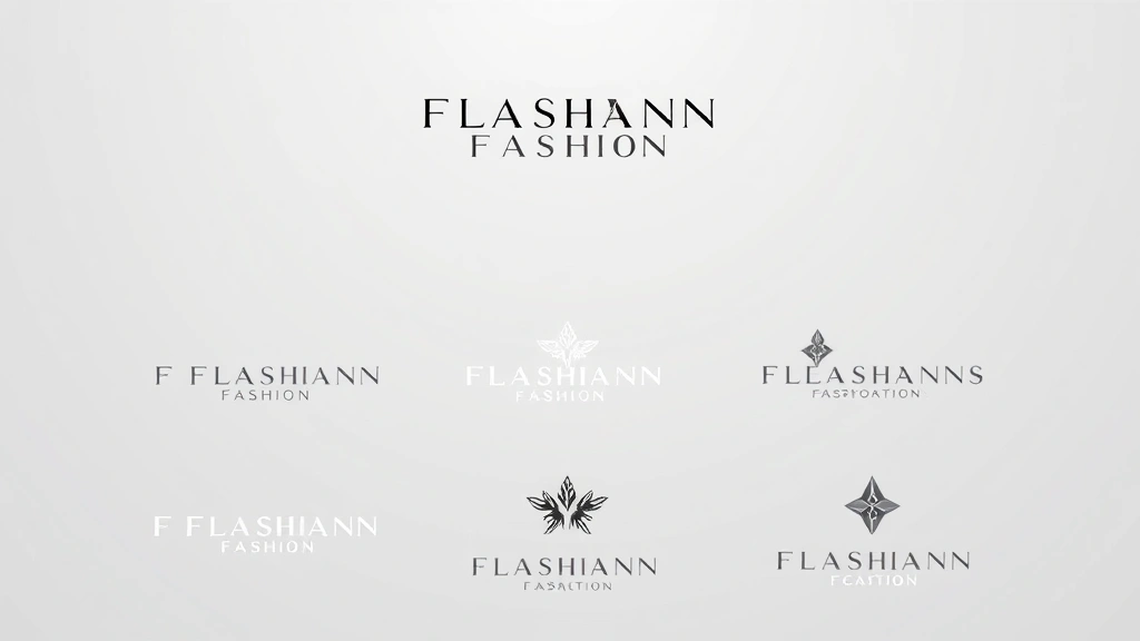 Luxury fashion brand logo evolution display showing minimalist geometric designs in black and white monochromatic color scheme, professional typography, modern sophistication, high-end aesthetic, clean visual hierarchy, fashion-forward styling