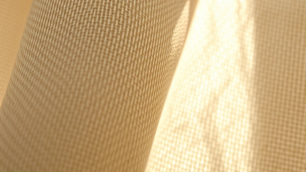 Sustainable luxury textile closeup showing innovative fabric texture and weave detail, natural daylight highlighting material quality and craftsmanship, neutral background